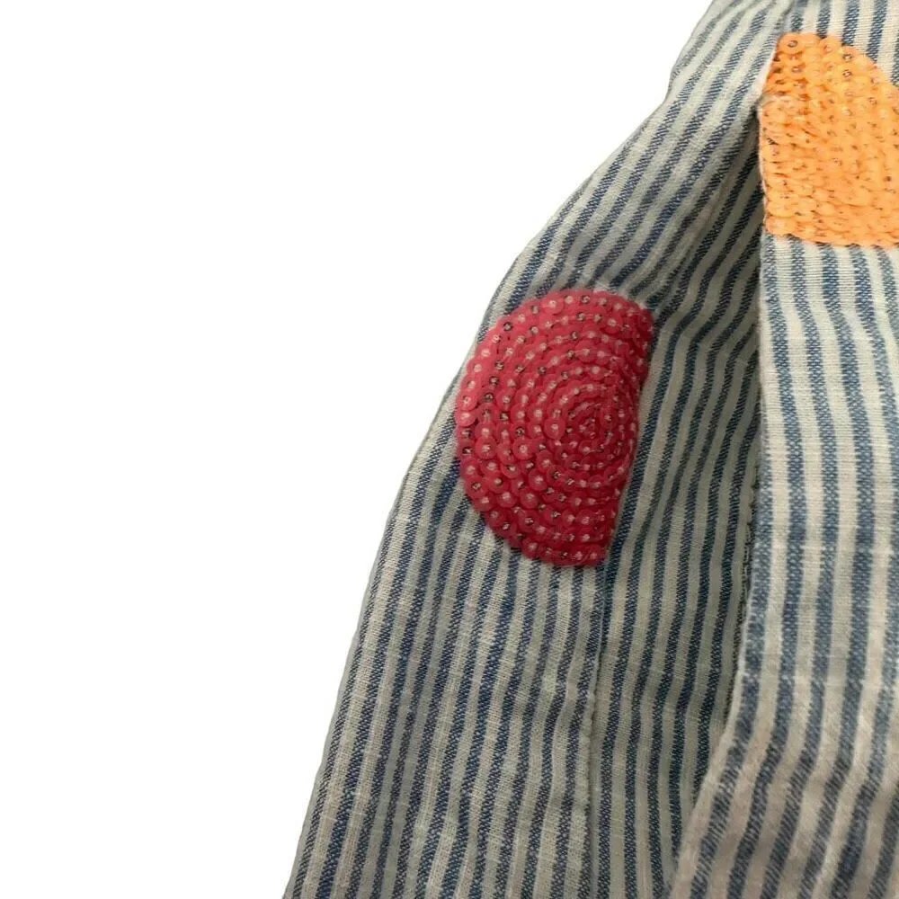 Cat & Jack Girls Striped Sequin Dotted Skirt Size Medium
